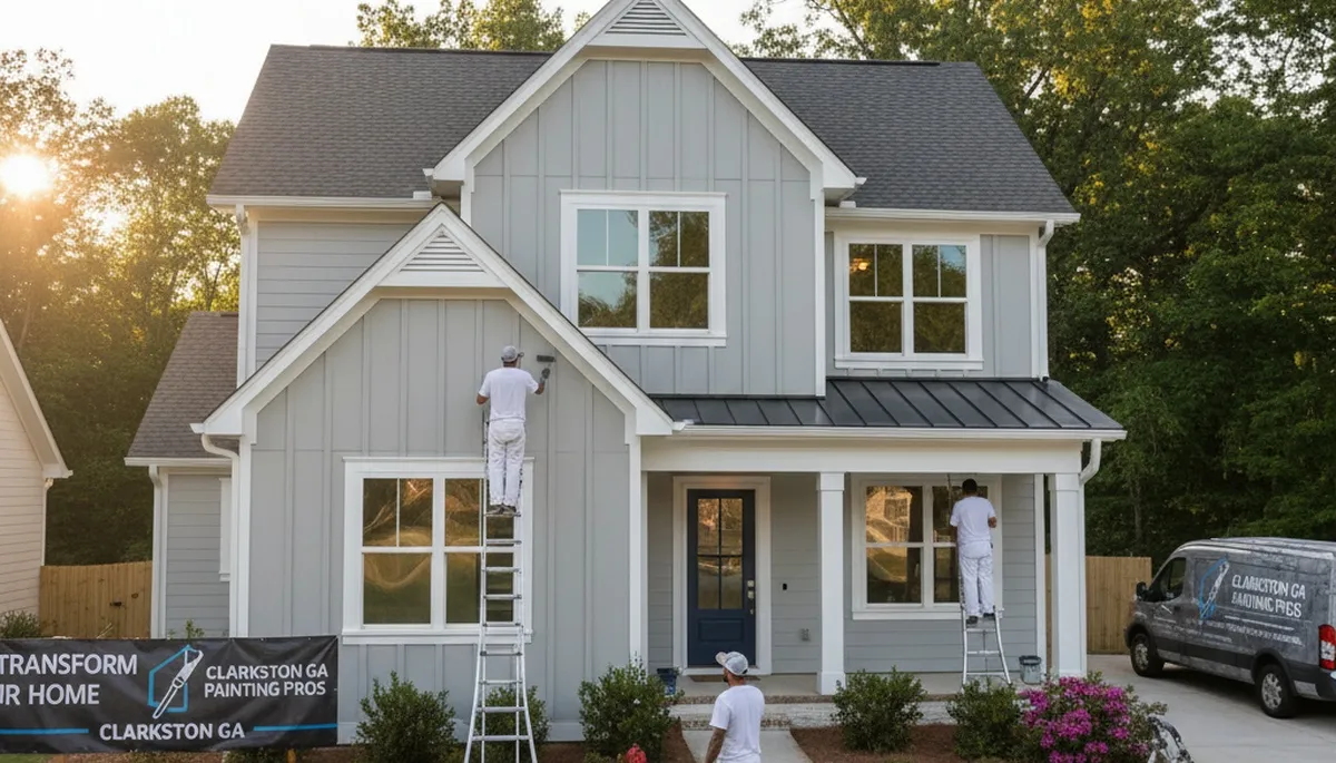 Professional exterior house painting in Atlanta, GA by expert residential painters