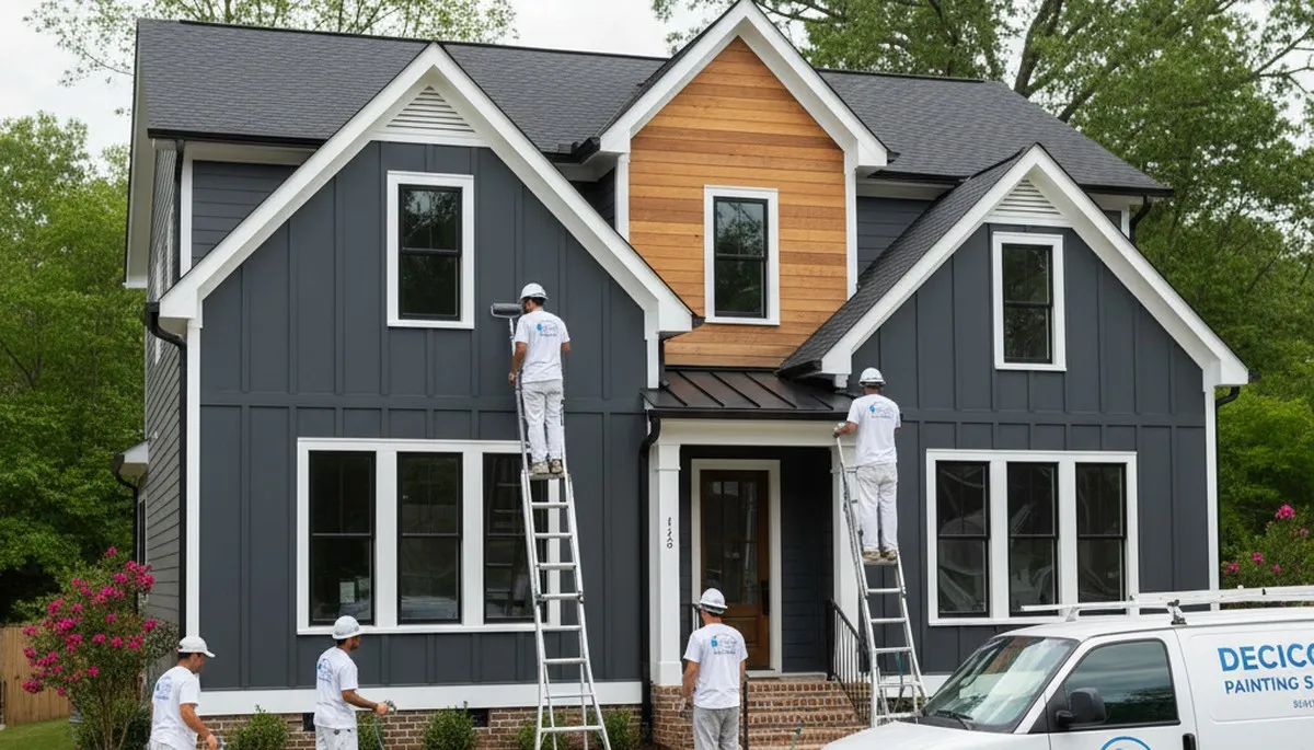 Professional exterior house painting service in Atlanta, GA by expert residential painters