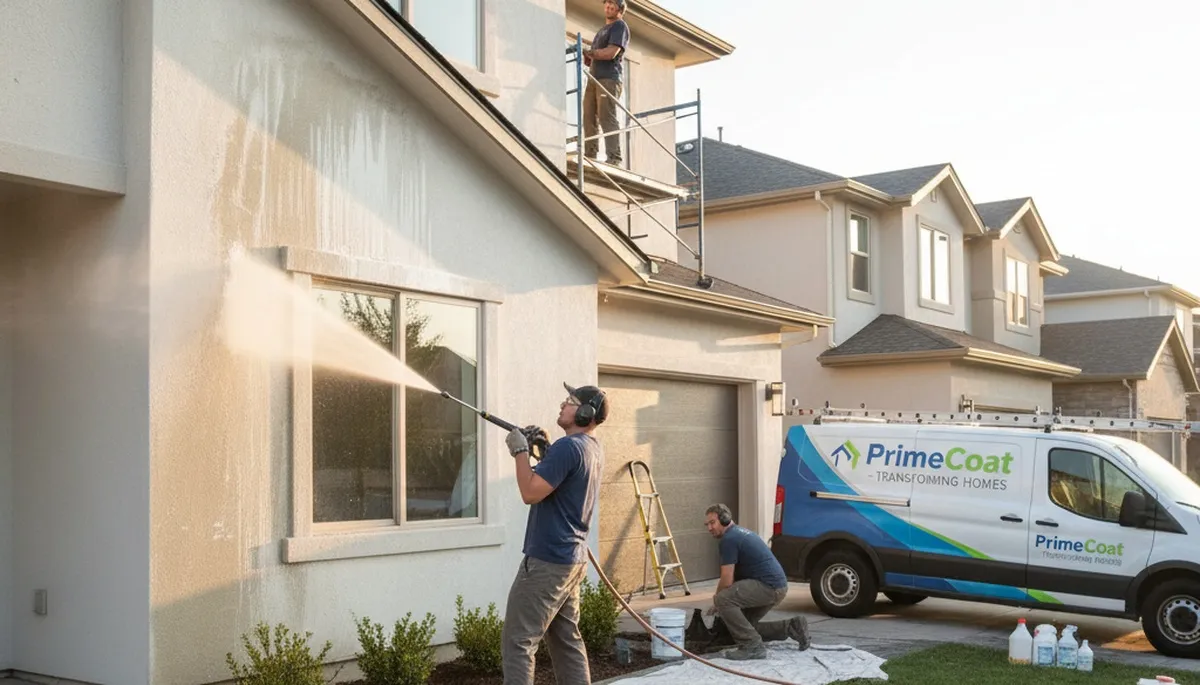 Professional pressure cleaning for home exterior surfaces in Atlanta, GA by expert house painters