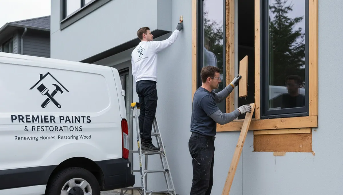 Professional wood rot repair on home exterior in Atlanta, GA by expert house painters